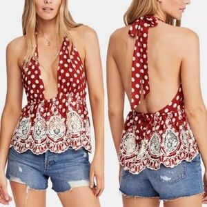 NWT Free People Lunch Date Halter Top